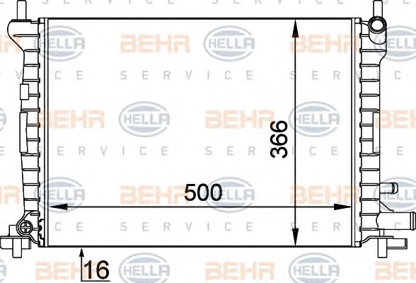 HELLA Vízhűtő 8MK376714-061