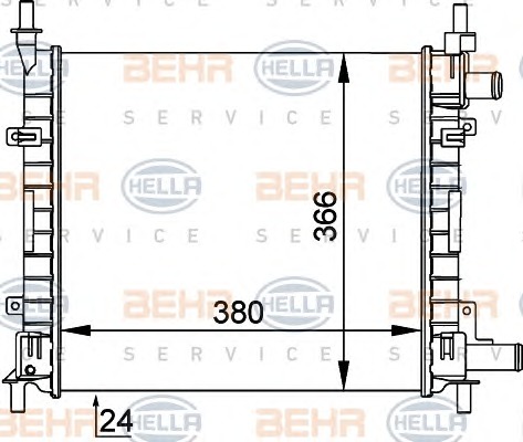 HELLA Vízhűtő 8MK376714-251