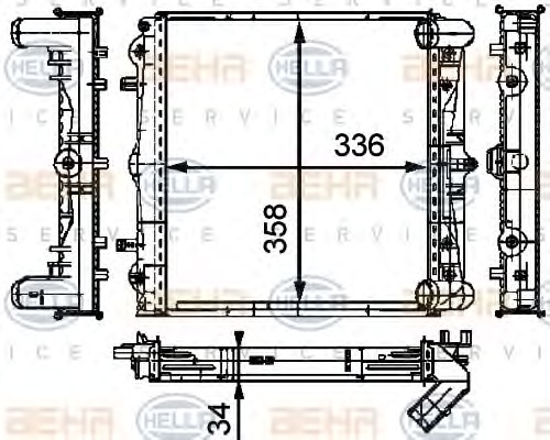 HELLA Vízhűtő 8MK376714-294