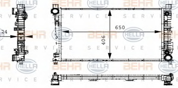 HELLA Vízhűtő 8MK376714-334