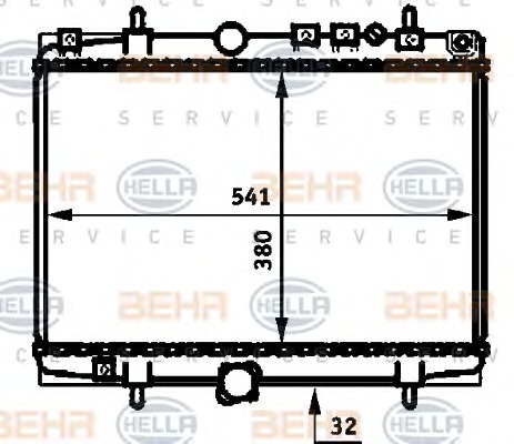 HELLA Vízhűtő 8MK376714-411