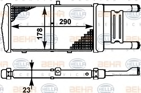 HELLA Vízhűtő 8MK376714-531