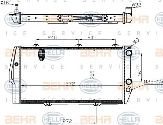 HELLA Vízhűtő 8MK376714-701