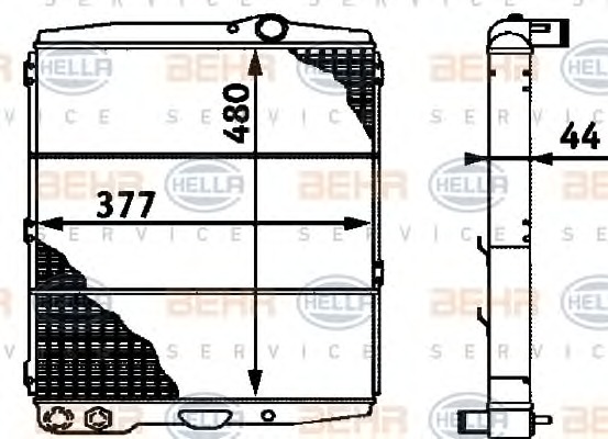 HELLA Vízhűtő 8MK376714-721