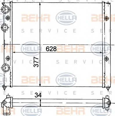 HELLA Vízhűtő 8MK376714-741