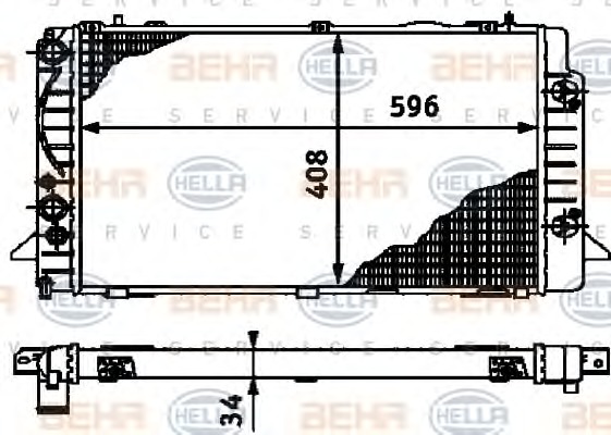 HELLA Vízhűtő 8MK376714-761