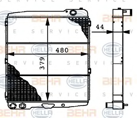 HELLA Vízhűtő 8MK376715-031