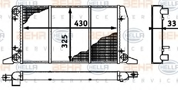 HELLA Vízhűtő 8MK376715-071