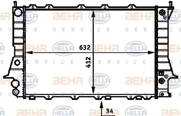 HELLA Vízhűtő 8MK376715-081