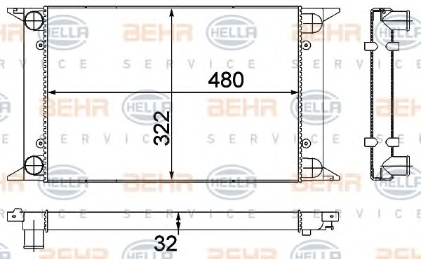 HELLA Vízhűtő 8MK376715-131