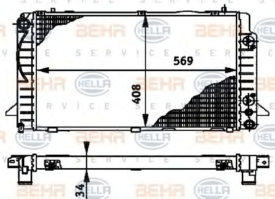 HELLA Vízhűtő 8MK376715-164