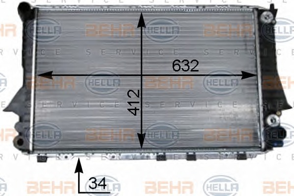 HELLA Vízhűtő 8MK376715-261