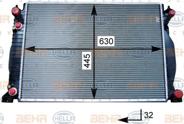 HELLA Vízhűtő 8MK376715-341