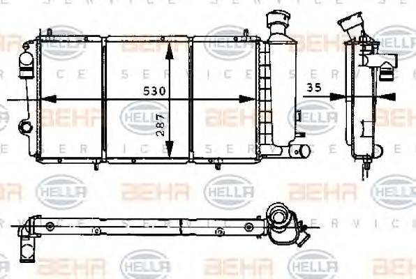 HELLA Vízhűtő 8MK376715-371