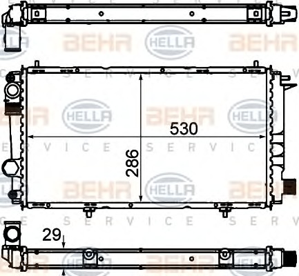 HELLA Vízhűtő 8MK376715-441