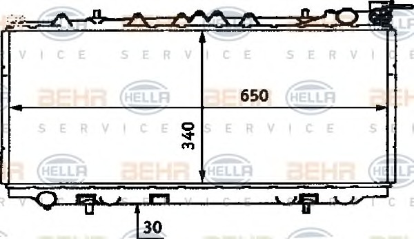 HELLA Vízhűtő 8MK376715-571