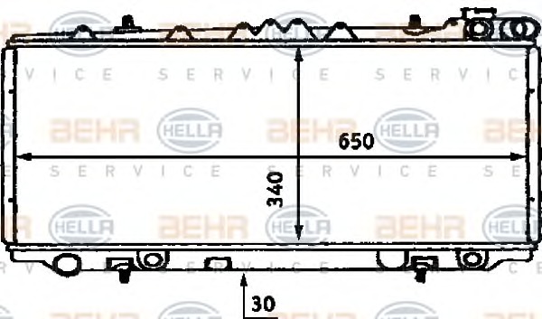 HELLA Vízhűtő 8MK376715-581