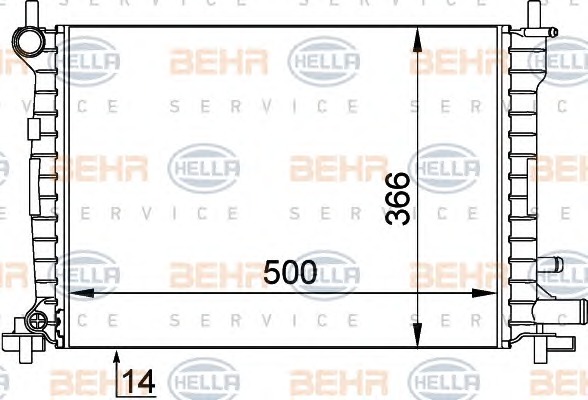 HELLA Vízhűtő 8MK376715-621