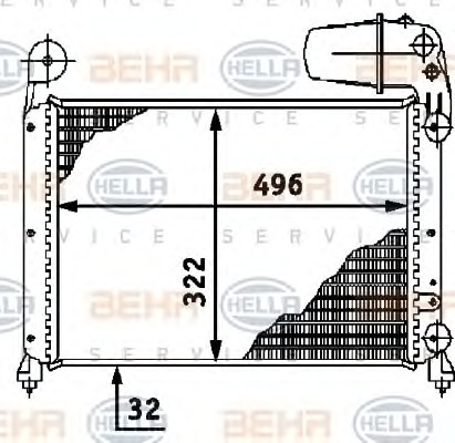 HELLA Vízhűtő 8MK376716-121