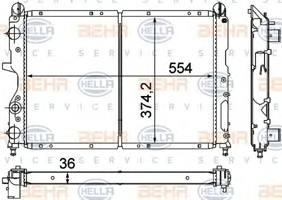 HELLA Vízhűtő 8MK376716-141