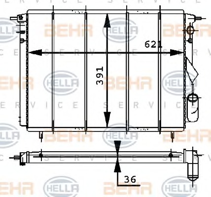 HELLA Vízhűtő 8MK376716-211