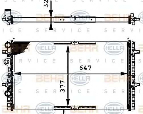 HELLA Vízhűtő 8MK376716-321