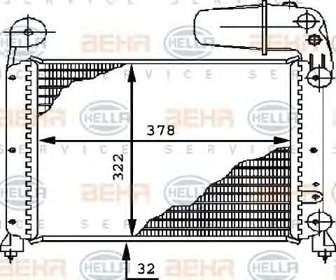 HELLA Vízhűtő 8MK376716-341