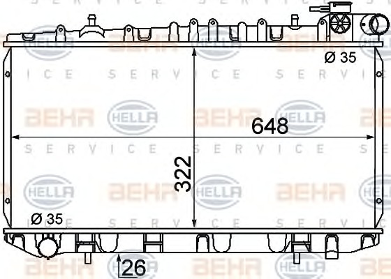 HELLA Vízhűtő 8MK376716-351