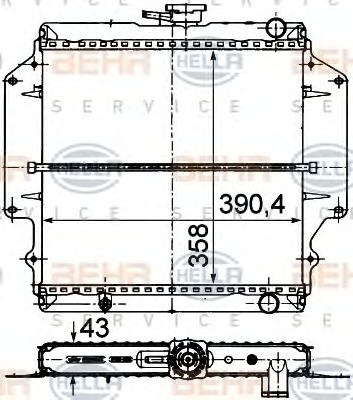 HELLA Vízhűtő 8MK376716-391