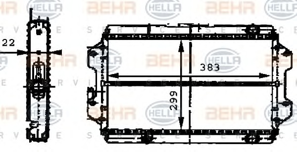 HELLA Vízhűtő 8MK376716-401