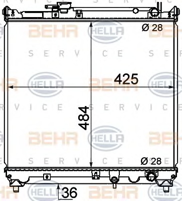 HELLA Vízhűtő 8MK376716-421