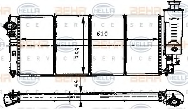 HELLA Vízhűtő 8MK376716-551