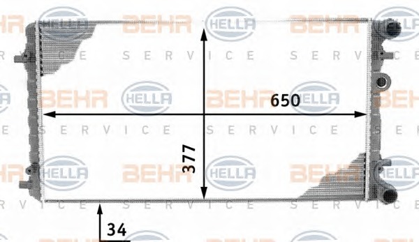 HELLA Vízhűtő 8MK376716-614