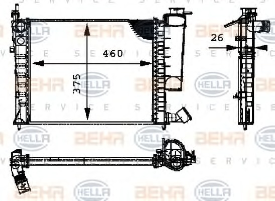 HELLA Vízhűtő 8MK376716-631