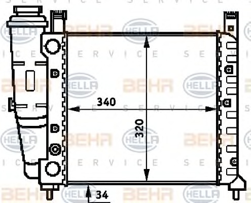 HELLA Vízhűtő 8MK376716-711