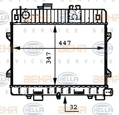 HELLA Vízhűtő 8MK376717-191