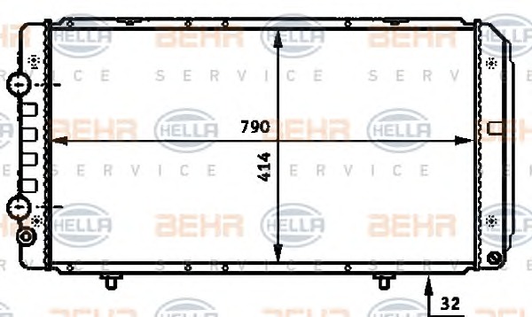 HELLA Vízhűtő 8MK376717-281