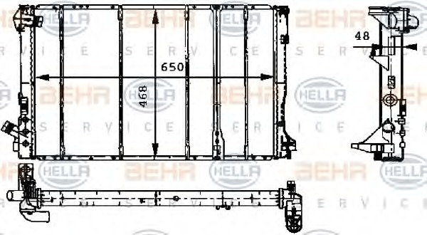 HELLA Vízhűtő 8MK376717-381