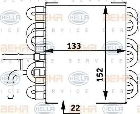 HELLA Vízhűtő 8MK376717-411