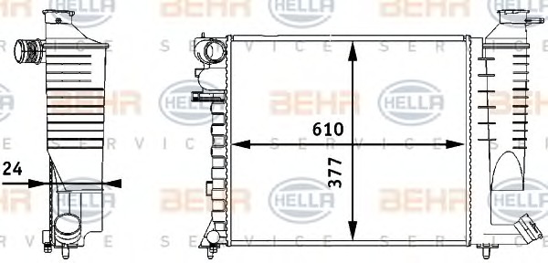 HELLA Vízhűtő 8MK376717-511