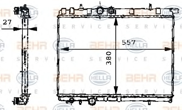 HELLA Vízhűtő 8MK376717-534