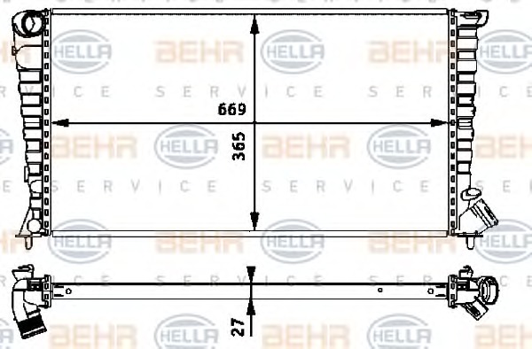 HELLA Vízhűtő 8MK376717-601