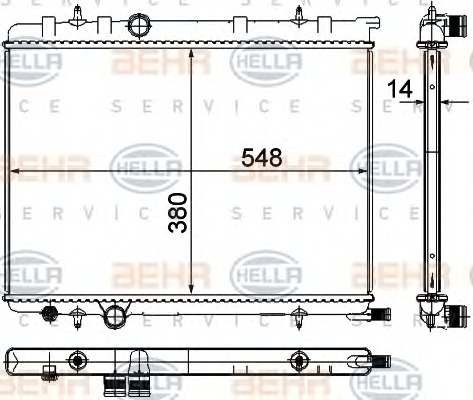 HELLA Vízhűtő 8MK376718-051