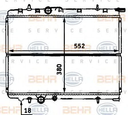 HELLA Vízhűtő 8MK376718-131