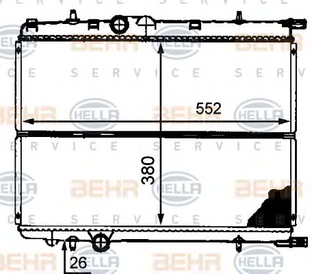 HELLA Vízhűtő 8MK376718-151