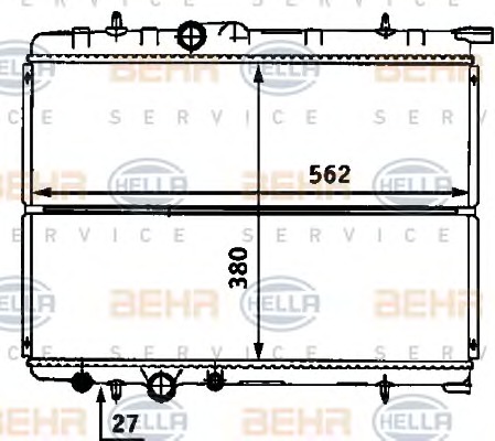 HELLA Vízhűtő 8MK376718-161