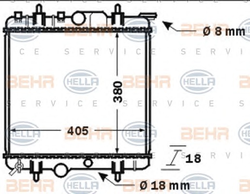 HELLA Vízhűtő 8MK376718-241