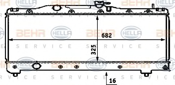 HELLA Vízhűtő 8MK376718-351