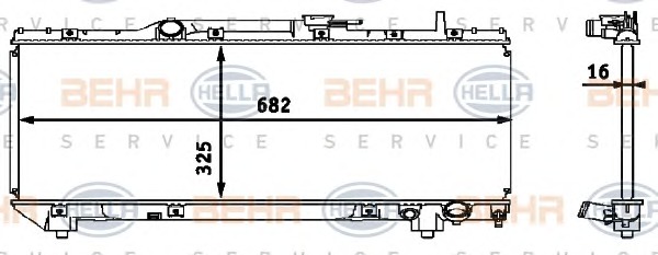 HELLA Vízhűtő 8MK376718-371