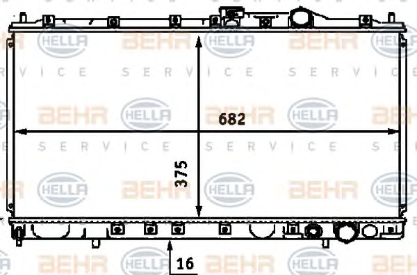 HELLA Vízhűtő 8MK376718-391